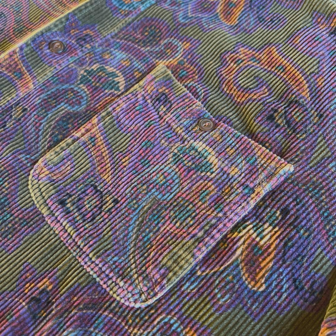 RALPH LAUREN コーデュロイ ペイズリー シャツ XL