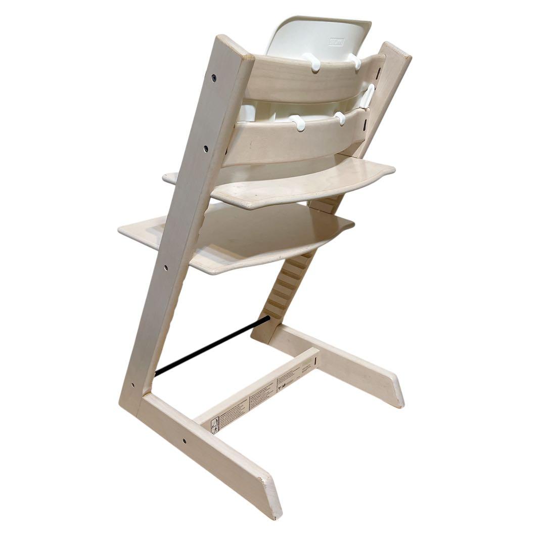 ストッケ　トリップトラップ　ホワイトウォッシュ　ベビーセット付き　シリアル4