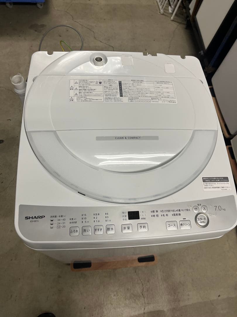 SHARP 洗濯機 ES-GE7J-S 2025年式 7Kg　T