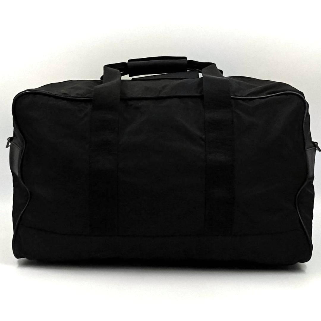 希少✨プラダ 保存袋　南京錠鍵付き　2way ボストンバッグ 三角ロゴ 革 黒