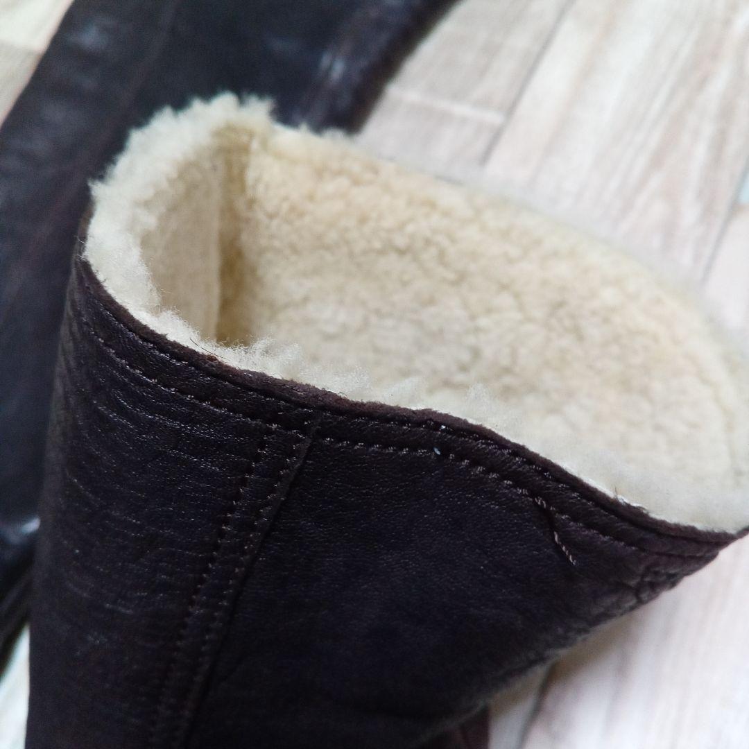 ミュウミュウ　35 1/2　ブーツ　ラムスキン　ムートン　ニーハイ　miumiu