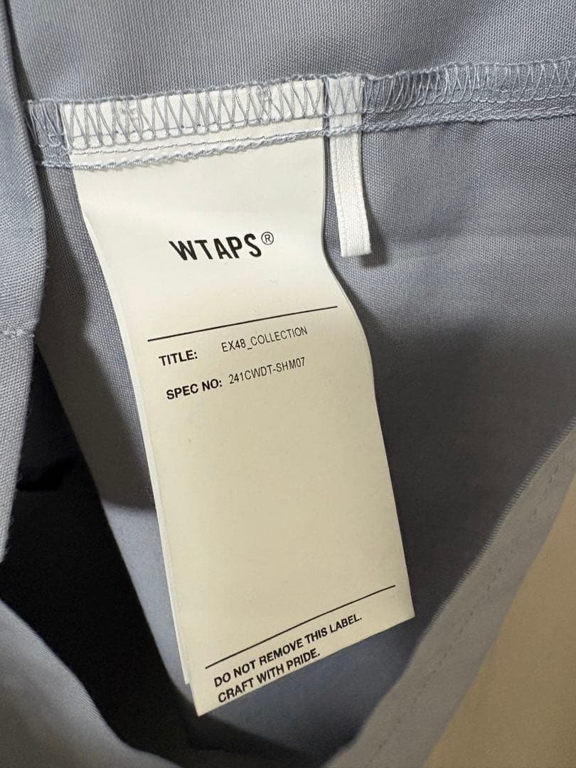 WTAPS ブルー 半袖ワークシャツ サイズ 03
