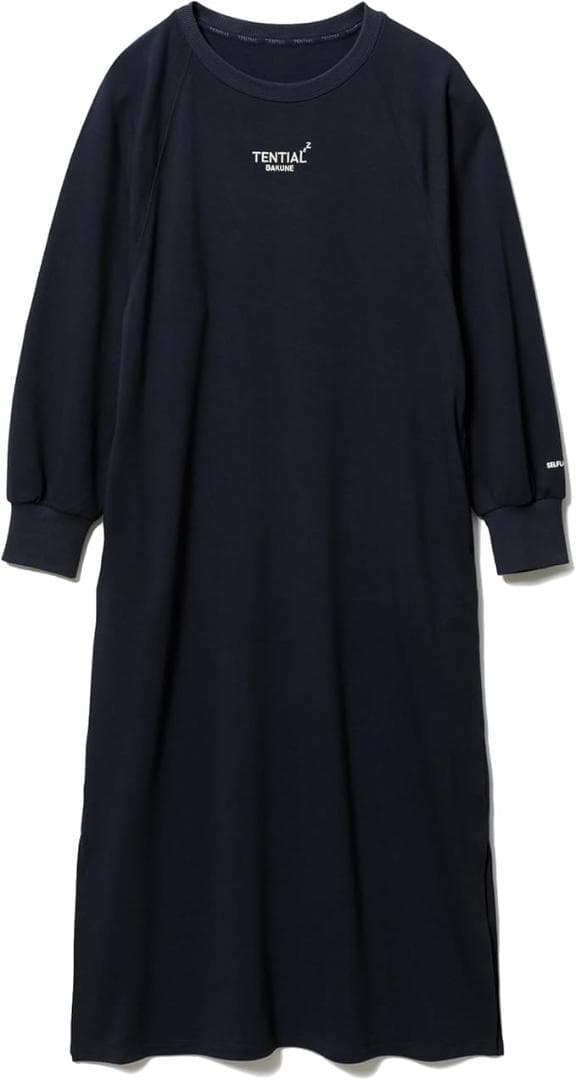 新品 BAKUNE バクネ スウェット ワンピース パジャマ Mサイズ ネイビー