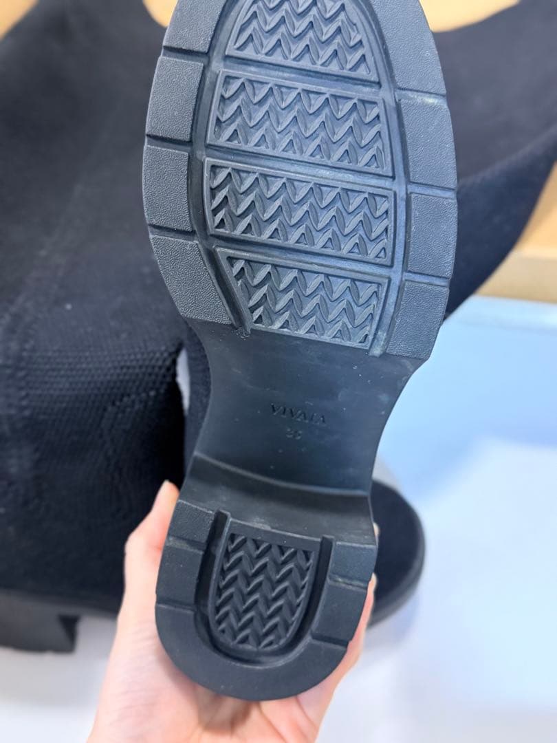 s*7様 VIVAIA [Gia] 折り返し式 ニーハイブーツ 35 22cm