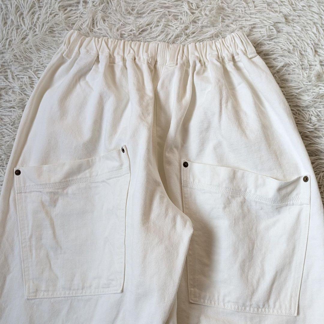 BASCO nest/バスコ　マオパンツ　ホワイトデニムパンツ　Free