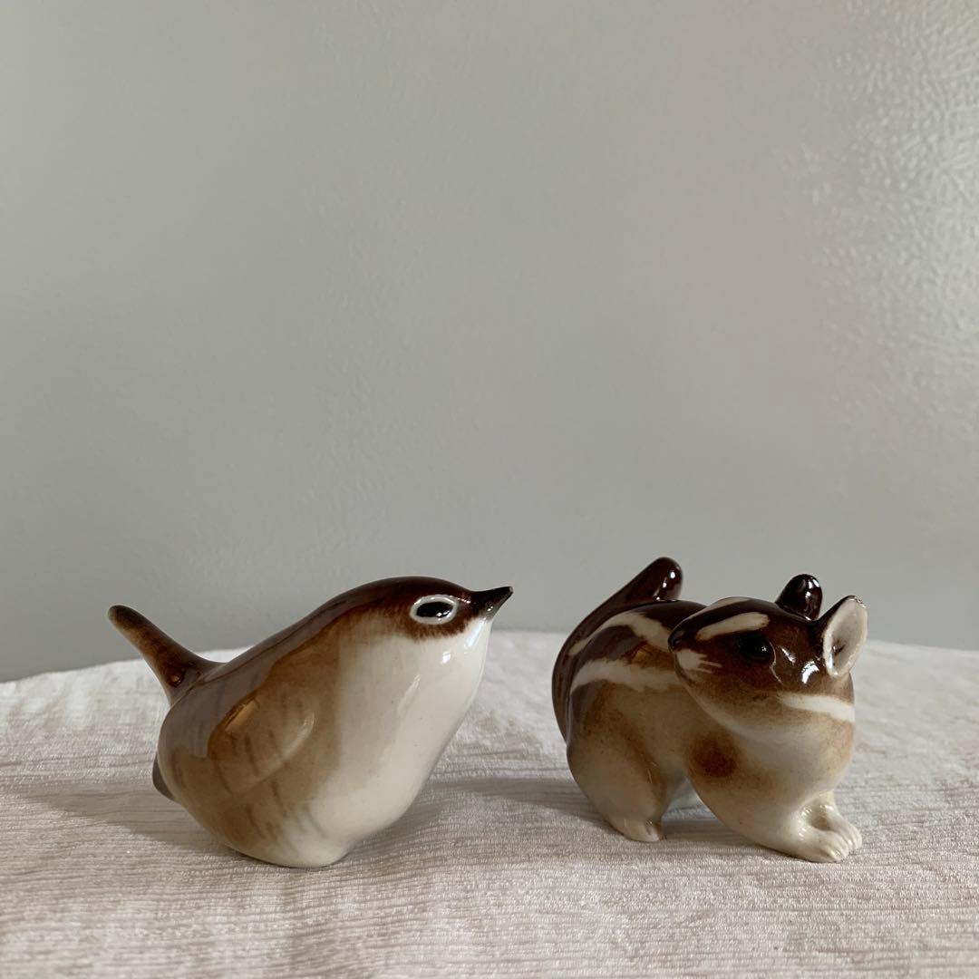 ヴィンテージ ロモノーソフ シマリス 置物 フィギュリン