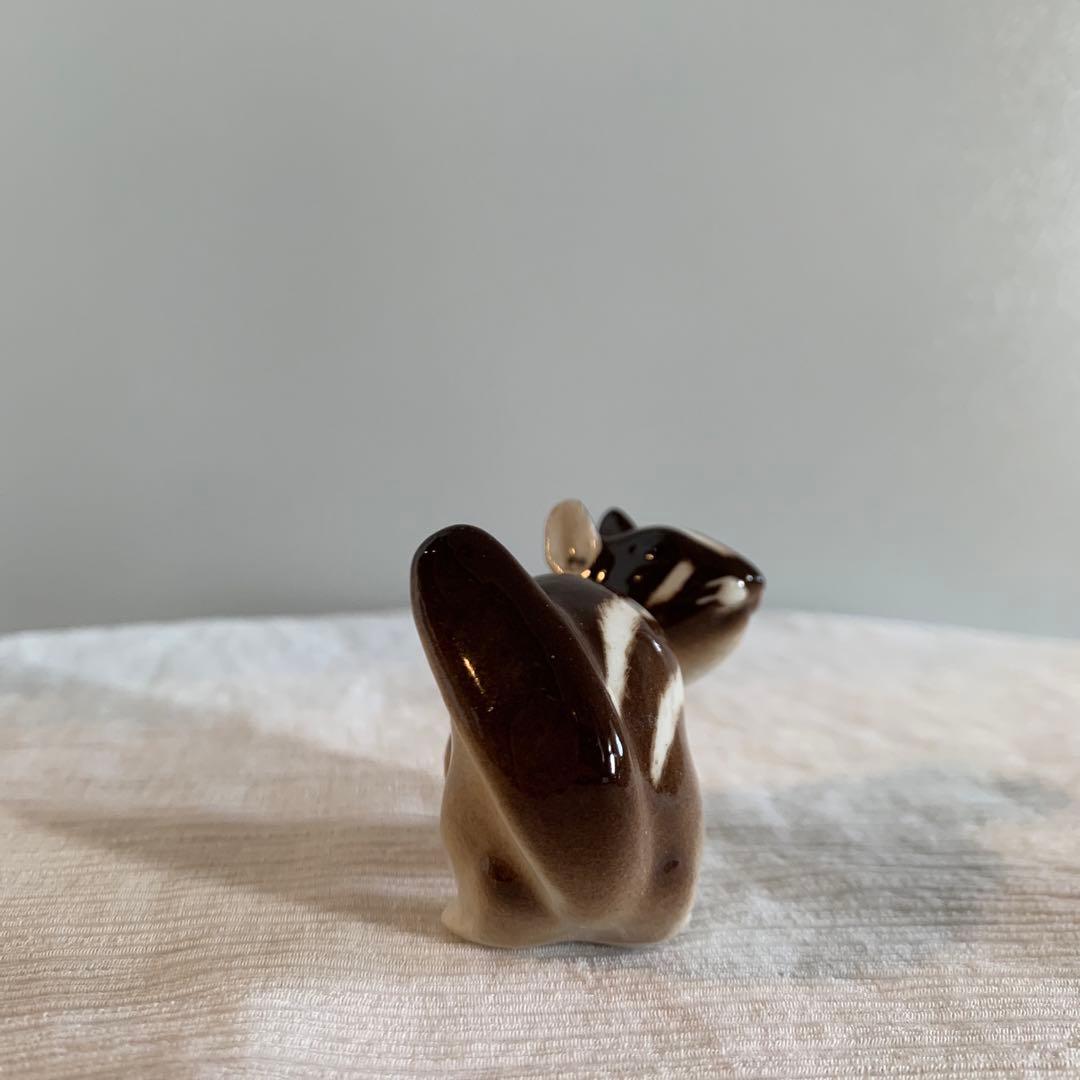 ヴィンテージ ロモノーソフ シマリス 置物 フィギュリン