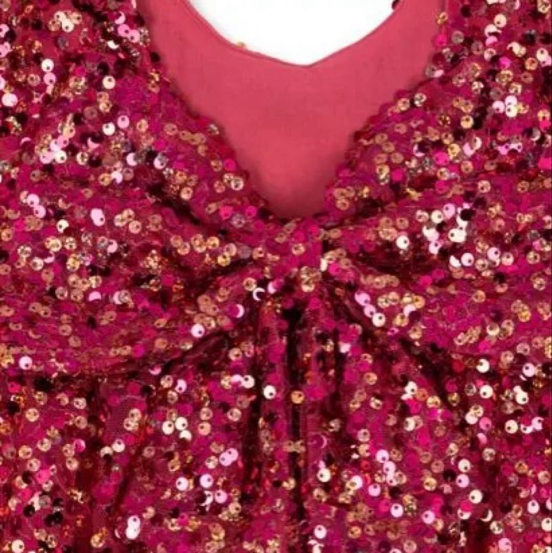 まいまい【新品】Konges Sløjd リボン　スパンコール　ワンピース