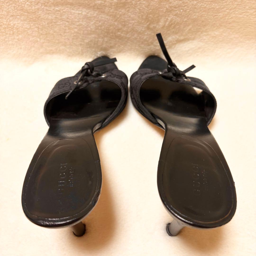 GUCCI GG柄 ブラックミュール サイズ38