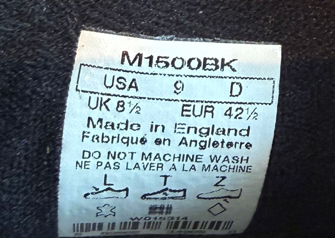 限定完売☆New Balance M1500BK ブラック オールレザー US9