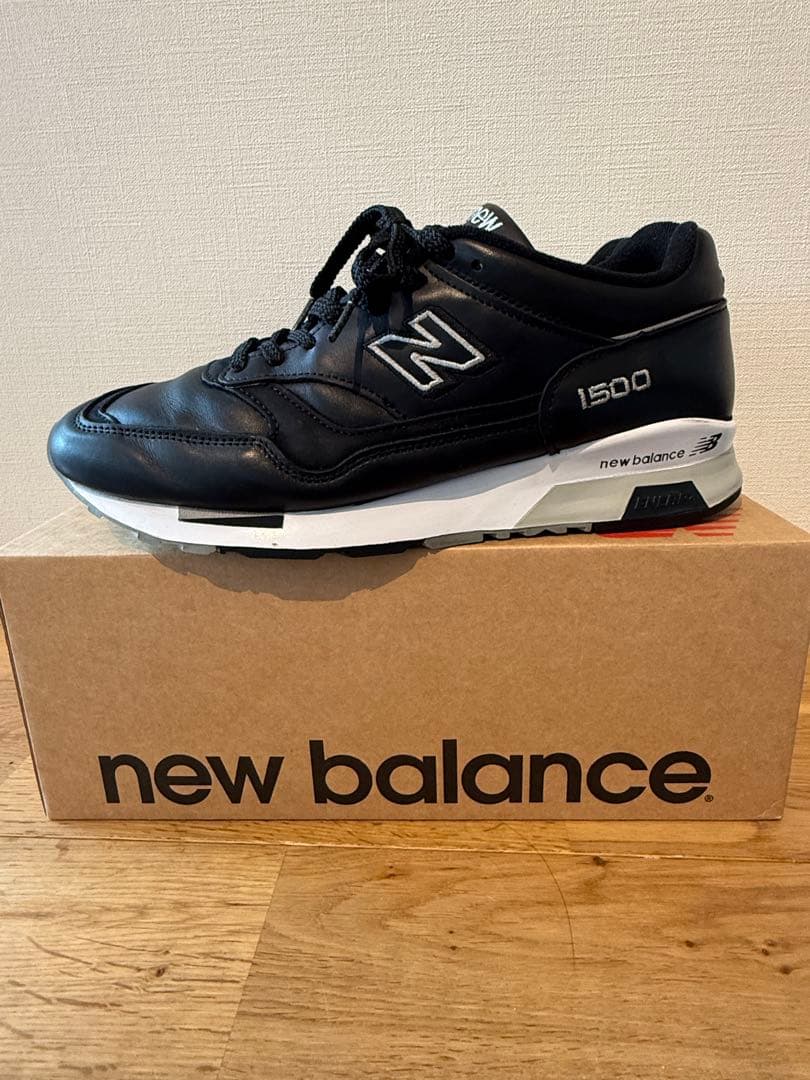 限定完売☆New Balance M1500BK ブラック オールレザー US9
