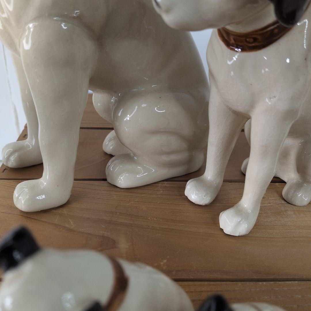 ひでさん【 ヴィンテージ 】 ニッパー君／ビクター／陶器製置物9体セット