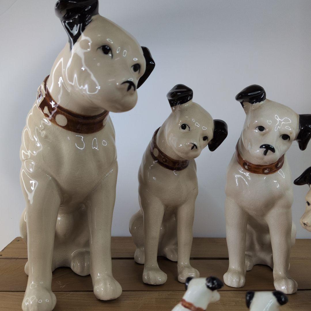 ひでさん【 ヴィンテージ 】 ニッパー君／ビクター／陶器製置物9体セット