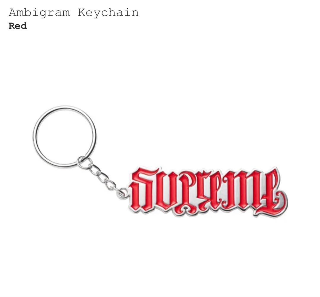 シュプリーム　Ambigram Keychain　赤