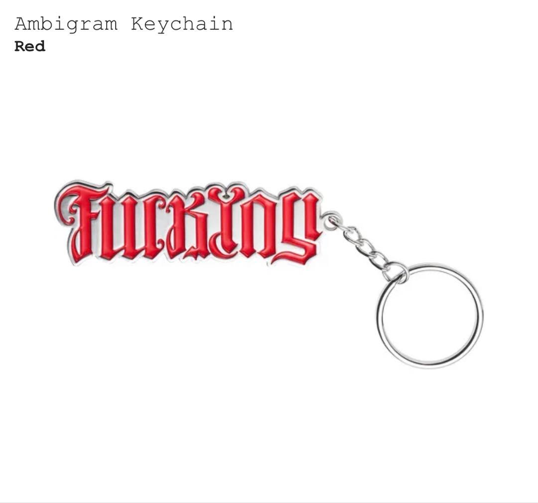 シュプリーム　Ambigram Keychain　赤