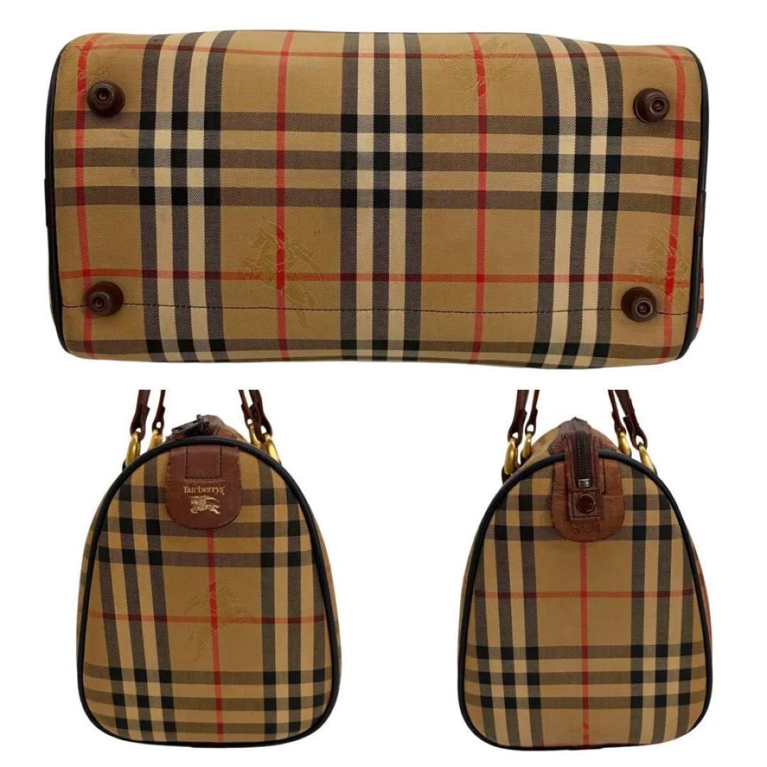 Burberrys ノバチェック ミニボストン キャンバス レザー バーバリーズ