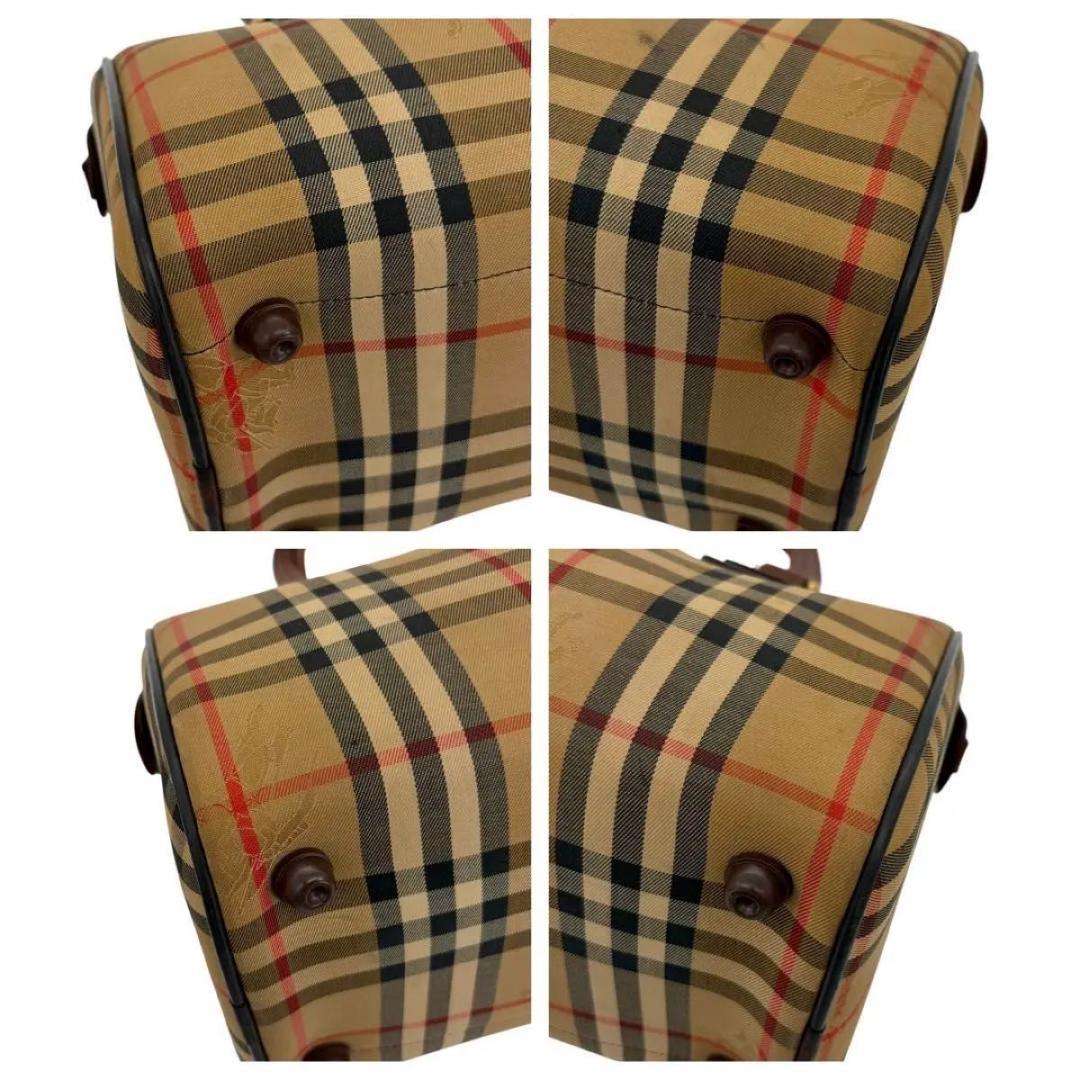 Burberrys ノバチェック ミニボストン キャンバス レザー バーバリーズ