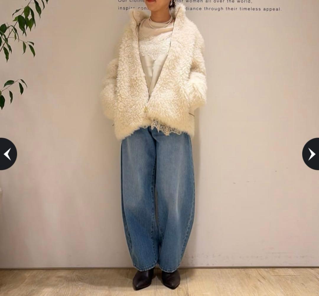 Arpege story アルページュストーリー カーブデニムパンツ