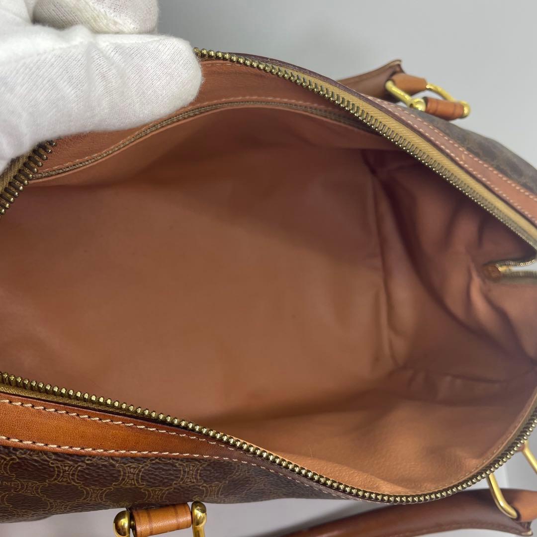 【美品】セリーヌ CELINE ボストンバッグ マカダム柄 PVC 30㎝