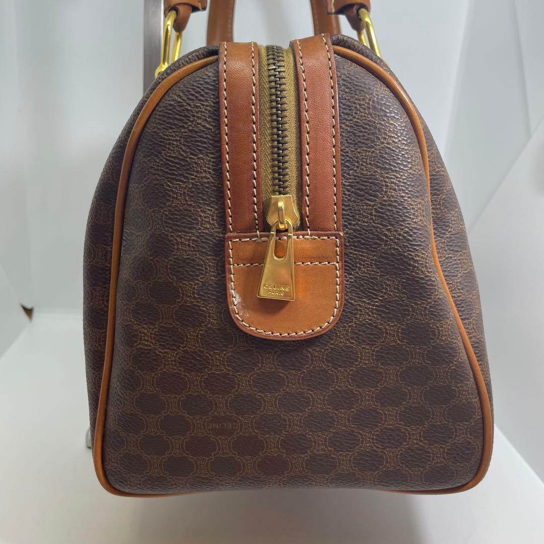 【美品】セリーヌ CELINE ボストンバッグ マカダム柄 PVC 30㎝