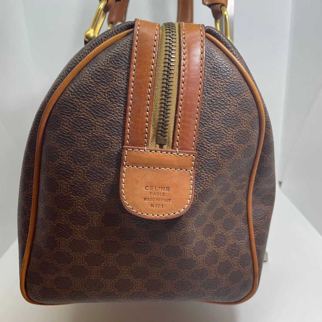 【美品】セリーヌ CELINE ボストンバッグ マカダム柄 PVC 30㎝