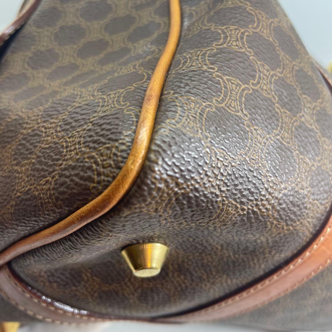 【美品】セリーヌ CELINE ボストンバッグ マカダム柄 PVC 30㎝