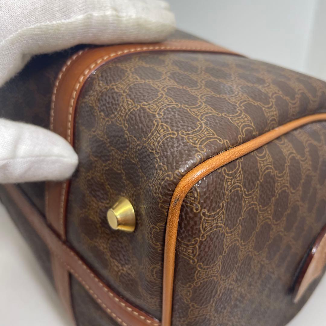 【美品】セリーヌ CELINE ボストンバッグ マカダム柄 PVC 30㎝