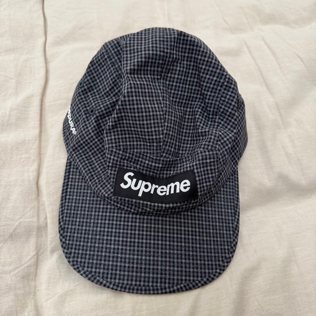 Supreme Cordura Plaid Camp Cap ブラック 25ss