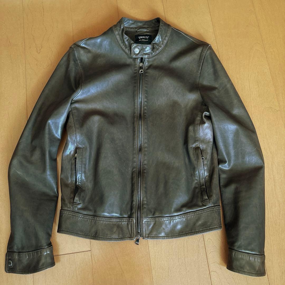 ニ*ク様 EMMETI JURI 別注 ヴィンテージ加工 ライダース エンメティ