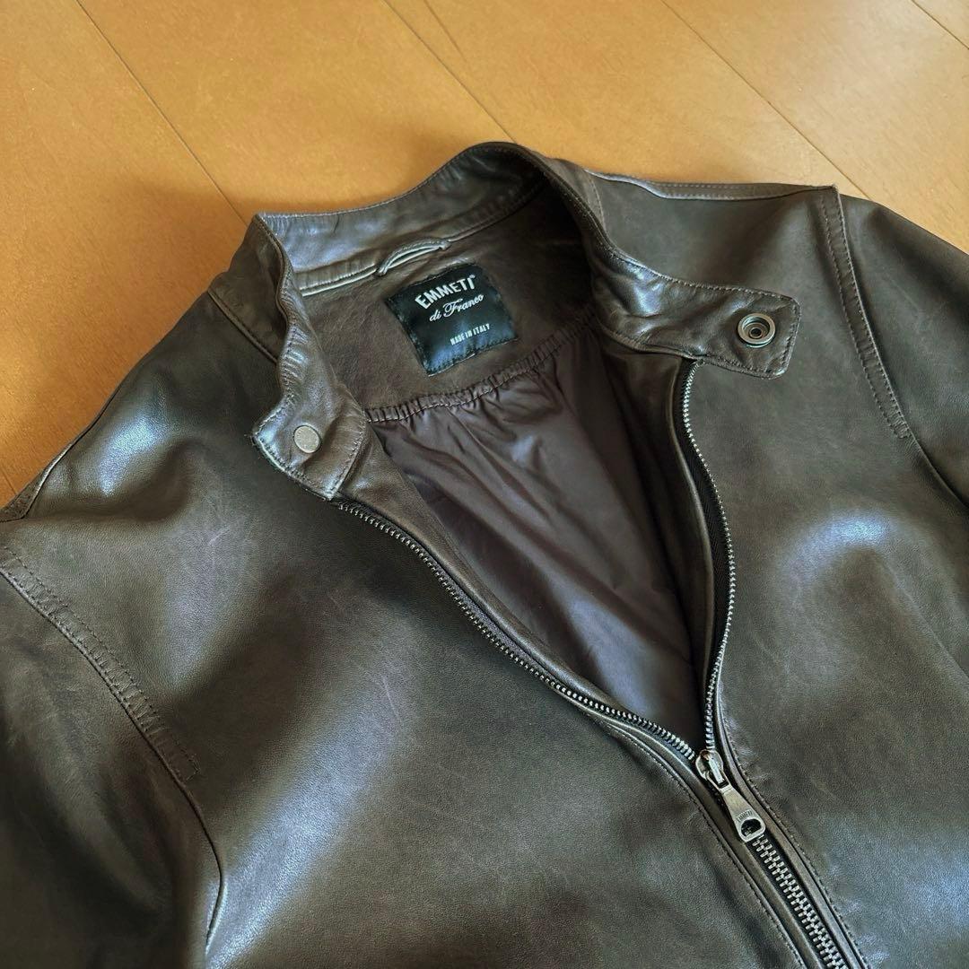 ニ*ク様 EMMETI JURI 別注 ヴィンテージ加工 ライダース エンメティ