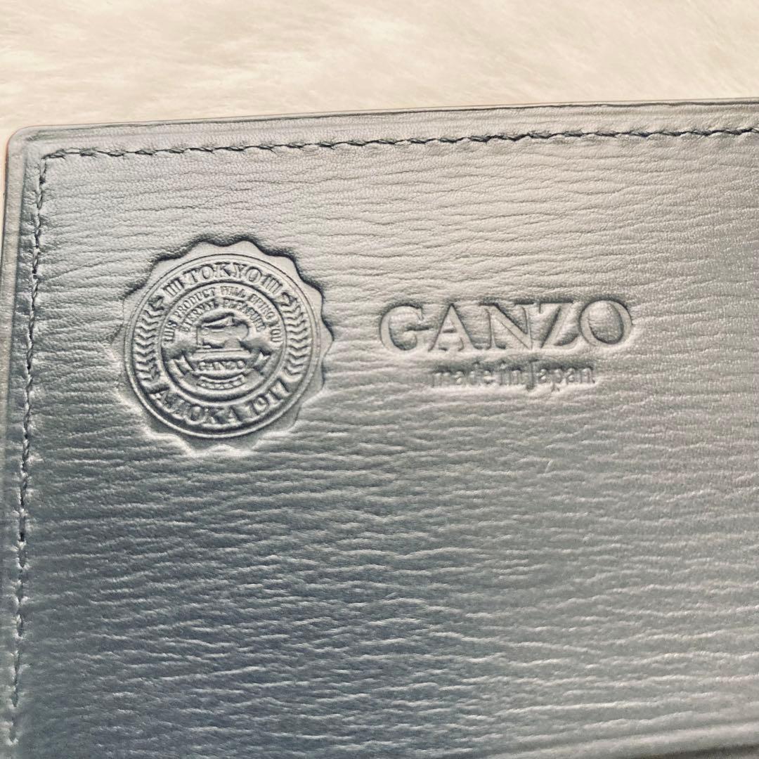 【良品】　GANZO ガンゾ　長財布　レザー　折財布　ブラック