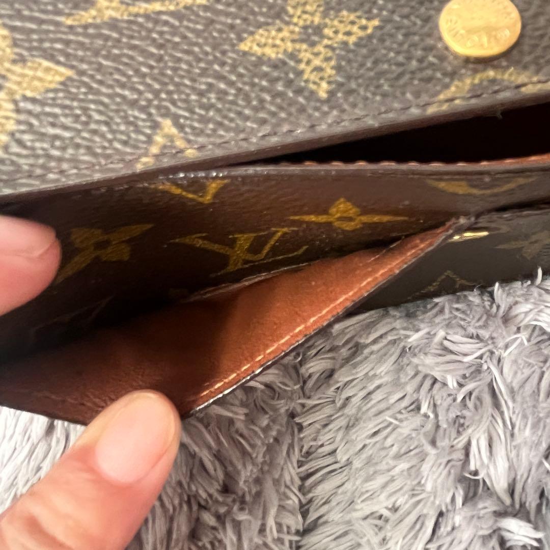 ルイヴィトン　長財布　モノグラム　ポルトモネクレディ　ブラウン　メンズ
