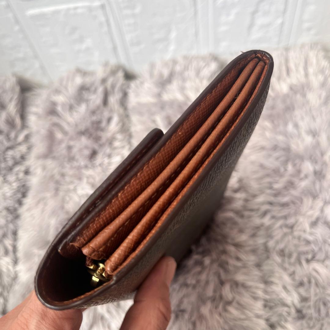 ルイヴィトン　長財布　モノグラム　ポルトモネクレディ　ブラウン　メンズ