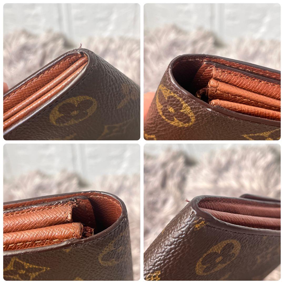 ルイヴィトン　長財布　モノグラム　ポルトモネクレディ　ブラウン　メンズ