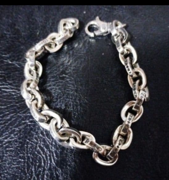 新品　約20cm　ペーパーチェーンブレスレット　silver925