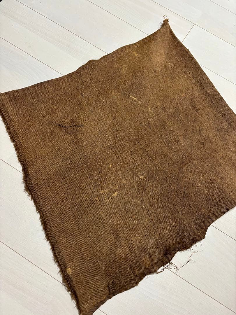 クバ布クバクロス　アフリカビンテージミッドセンチュリー ハンドメイド　ラグ