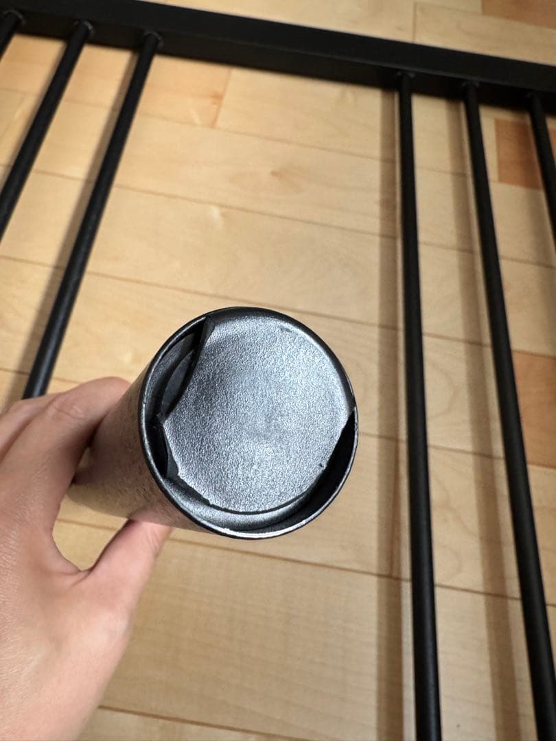 IKEA Fyresdal ブラック スチール ベッドフレーム