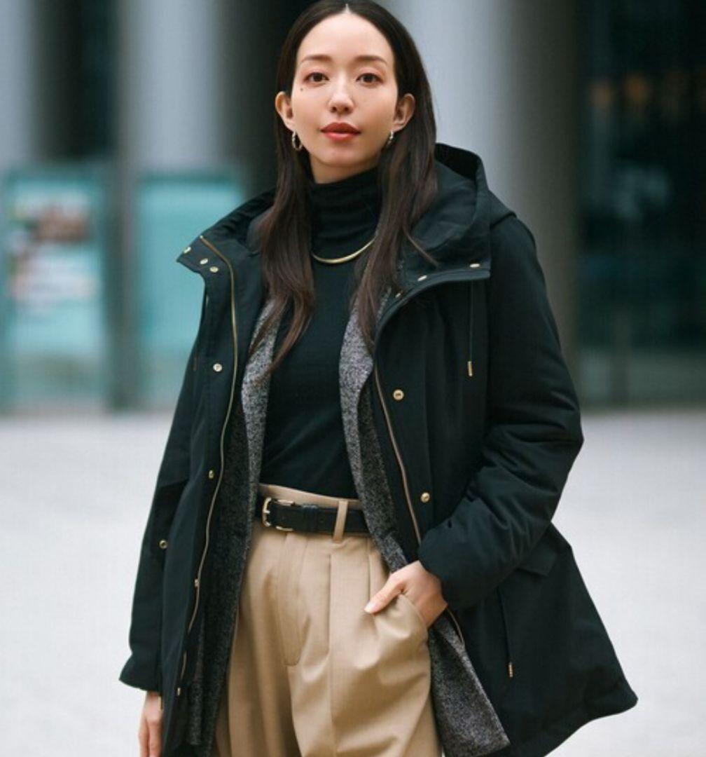 美品「23区」 50 大きいサイズ ダウンコート　ブラック 希少　レア　19号