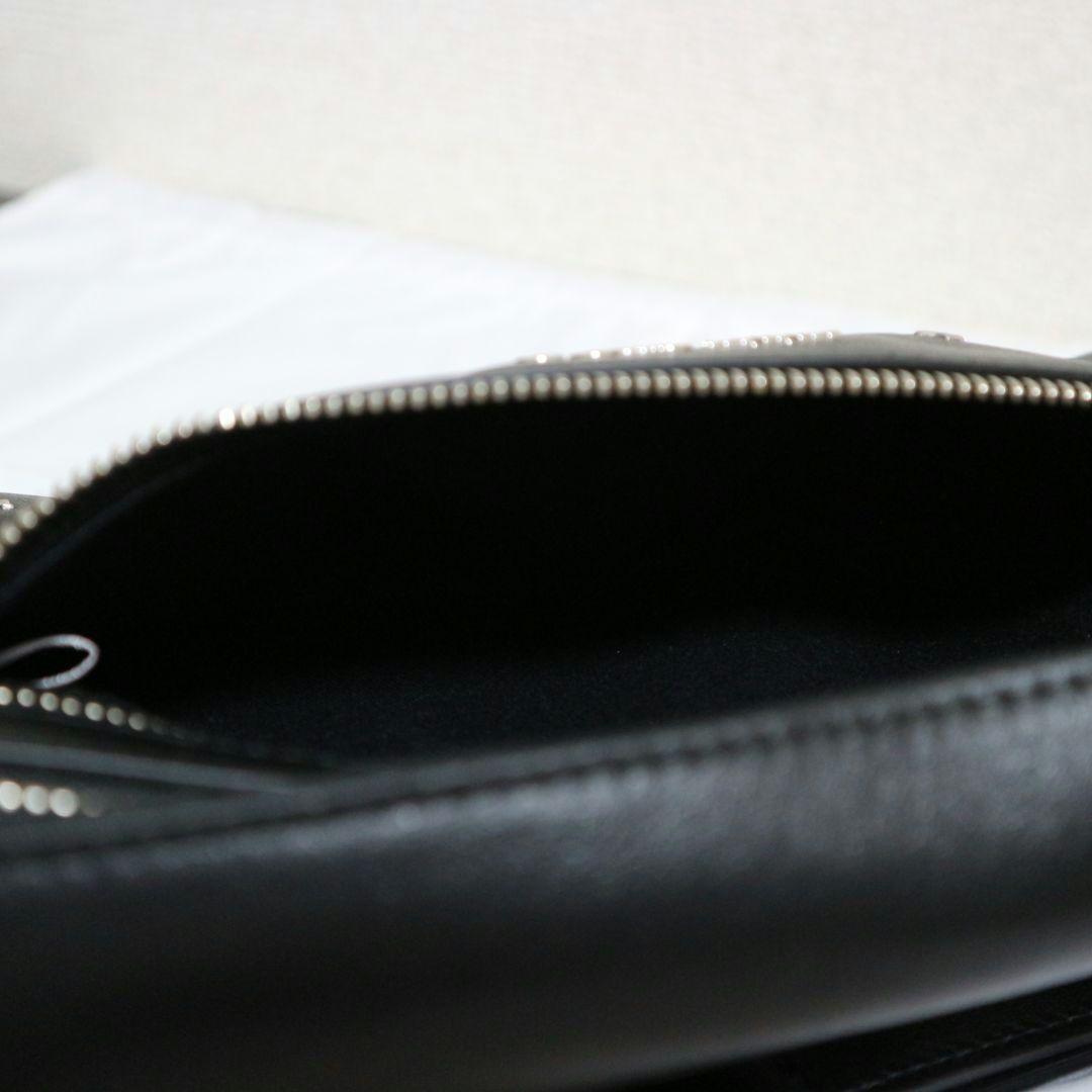 【美品】JIMMY CHOO ジミーチュウ ブラック レザー ボディバッグ