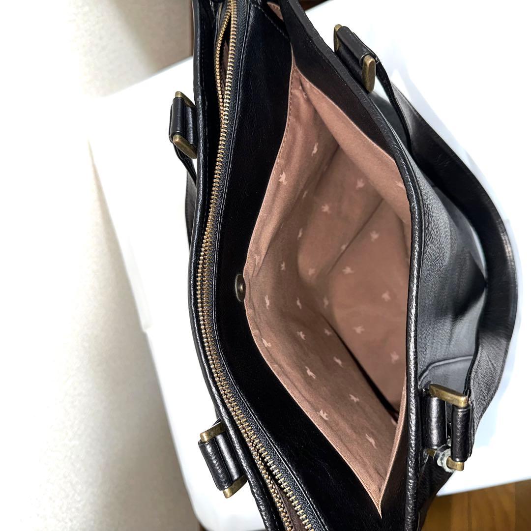【美品】sot トートバッグ ZEBU レザー 2way ブラック A4収納可