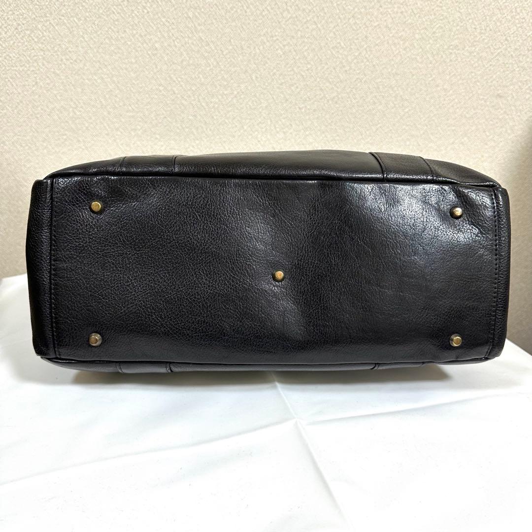 【美品】sot トートバッグ ZEBU レザー 2way ブラック A4収納可