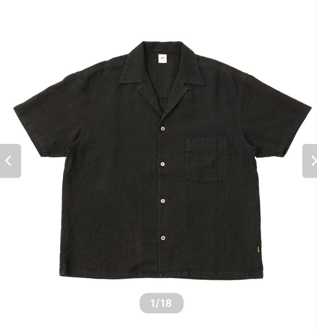トップス OVY Hemp Short Sleeve Open Collar Shirt
