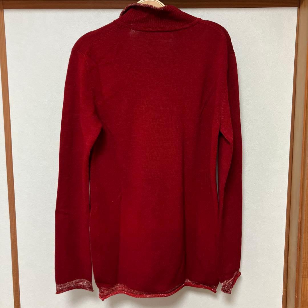 Y’s ワイズ ヨウジヤマモト ウールセーター 赤 日本製 ラメデザイン