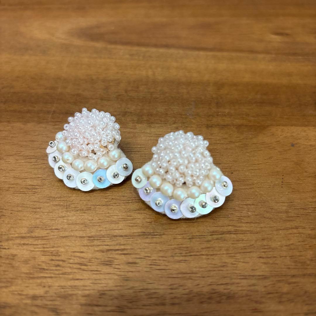 Scony パールブローチ　ピアス