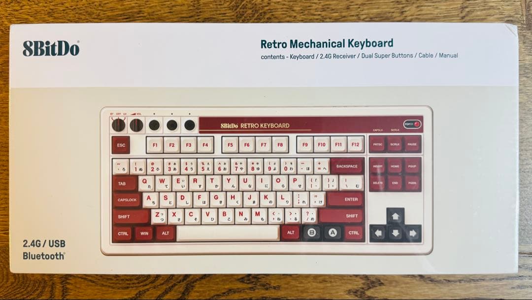 【未開封】8BitDo Retro メカニカルキーボード Famicom色