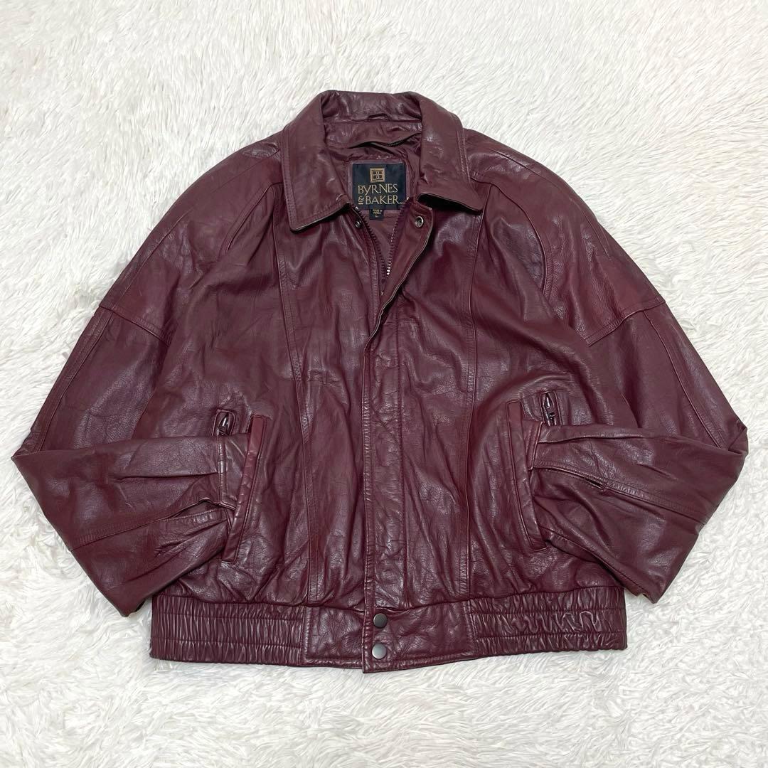 希少カラー A-2 リアルレザー フライトジャケット XL 本革 ワインレッド