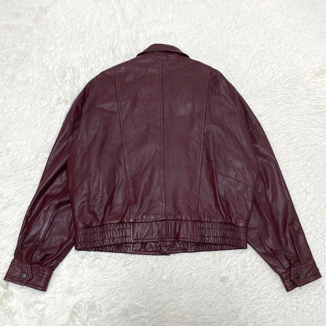 希少カラー A-2 リアルレザー フライトジャケット XL 本革 ワインレッド