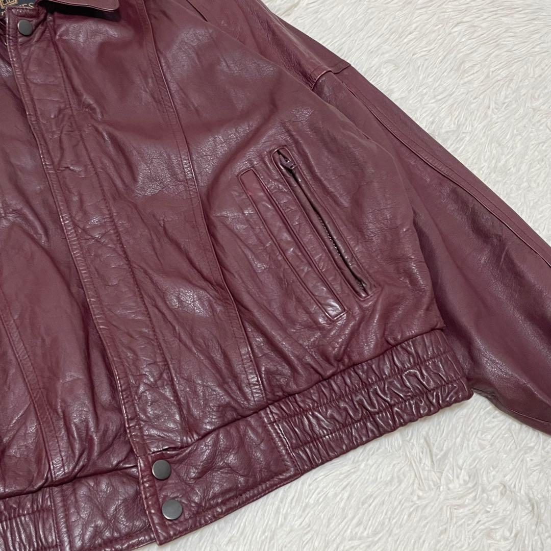 希少カラー A-2 リアルレザー フライトジャケット XL 本革 ワインレッド