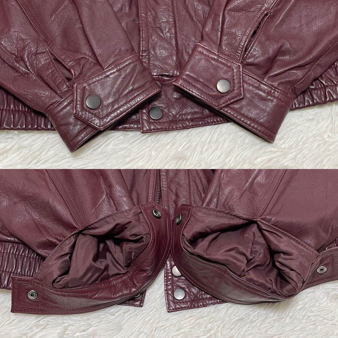 希少カラー A-2 リアルレザー フライトジャケット XL 本革 ワインレッド
