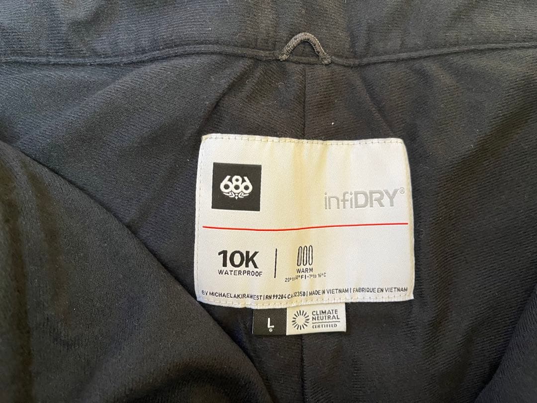 【美品】686 スノーボードウェア ジャケット L セットアップ　使用回数1回